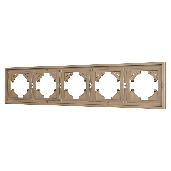 Рамка пластиковая FRM-TENDO-PL-5-GD (Arlight, Песочный) Lednikoff