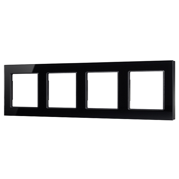 Рамка стеклянная FRM-GLARE-GS-4-BK (Arlight, -) Lednikoff