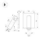 Светильник SP-READER-S60x86-3W Warm3000 (BK, 20 deg, 230V) (Arlight, IP20 Металл, 3 года) Lednikoff