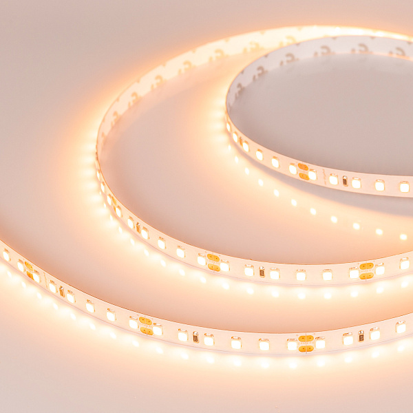 Светодиодная лента RT-A120-8mm 24V Warm2400 (14.4 W/m, IP20, 2835, 5m) (Arlight, Открытый) Lednikoff