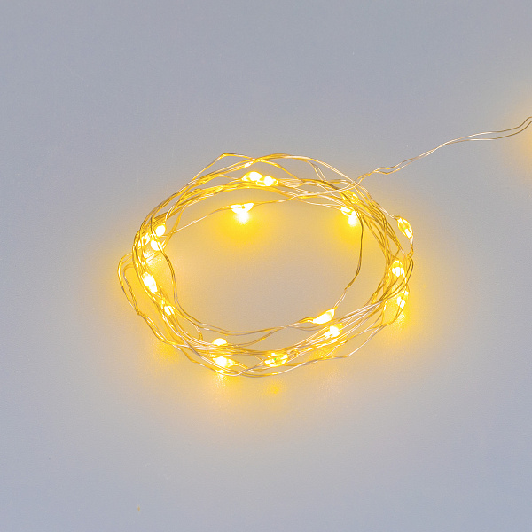 Светодиодная гирлянда ARD-DEW-HOME-2000-CLEAR-20LED-STD Yellow (3V, Battery Pack) (Ardecoled, IP20) Lednikoff