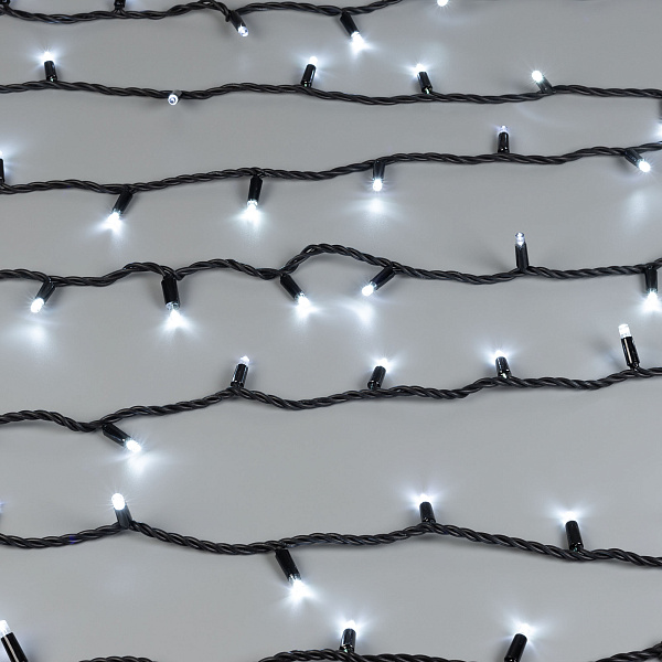 Светодиодная гирлянда ARD-STRING-PRO-10000-BLACK-100LED-FLASH WHITE (230V, 7W) (Ardecoled, IP65) Lednikoff