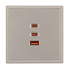 Механизм розетки с быстрой USB зарядкой SCT-NOBE-MUACC-SFPL-FC-CA (65W, QC3) (Arlight, -) Lednikoff