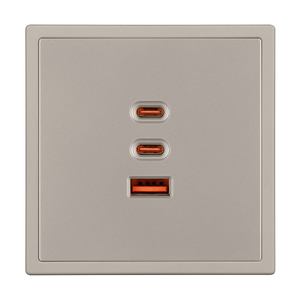 Механизм розетки с быстрой USB зарядкой SCT-NOBE-MUACC-SFPL-FC-CA (65W, QC3) (Arlight, -) Lednikoff
