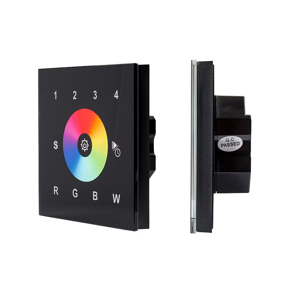 Панель Sens SR-2820AC-RF-IN Black (220V, RGBW, 4 зоны) (Arlight, IP20 Пластик, 3 года) Lednikoff