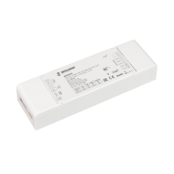 INTELLIGENT ARLIGHT Диммер SMART-PWM-105-72-RGB-MIX-PD-SUF (12-48V, 5x6A, TUYA BLE, 2.4G) (IARL, IP20 Пластик, 5 лет) Lednikoff