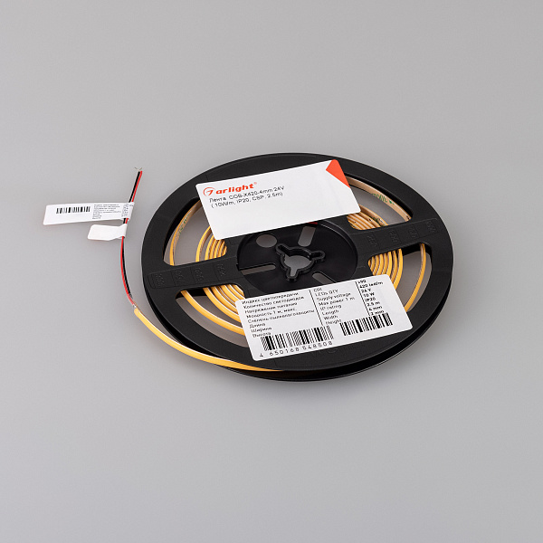 Светодиодная лента COB-X420-4mm 24V Day4000 (10 W/m, IP20, CSP, 5m) (Arlight, узкая) Lednikoff