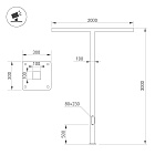 Опора OXOR-STER-T-2000x100x100-L3000-70W Warm3000 (BK, 230V) IP65 (Arlight, -) Lednikoff