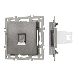 Механизм компьютерной розетки SCT-MPC1-PL-GR (RJ-45, CAT6) (Arlight, -)