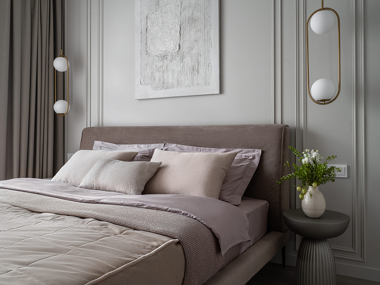 Жилой интерьер квартиры в ЖК "Метрополия"