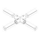 Соединитель профиля ROUND-D36-360-X90 (Arlight, Алюминий) Lednikoff