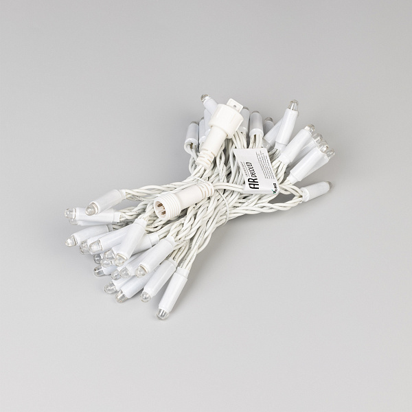 Светодиодная гирлянда ARD-STRING-CLASSIC-6000-WHITE-40LED-LIVE RGB-SPI (12V, 26W) (Ardecoled, IP65) Lednikoff