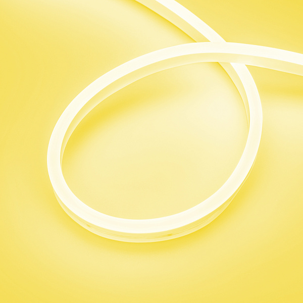Светодиодная лента герметичная AURORA-PS-A120-16x8mm 24V Yellow (10 W/m, IP65, 2835, 5m) (Arlight, Силикон, 2 года)