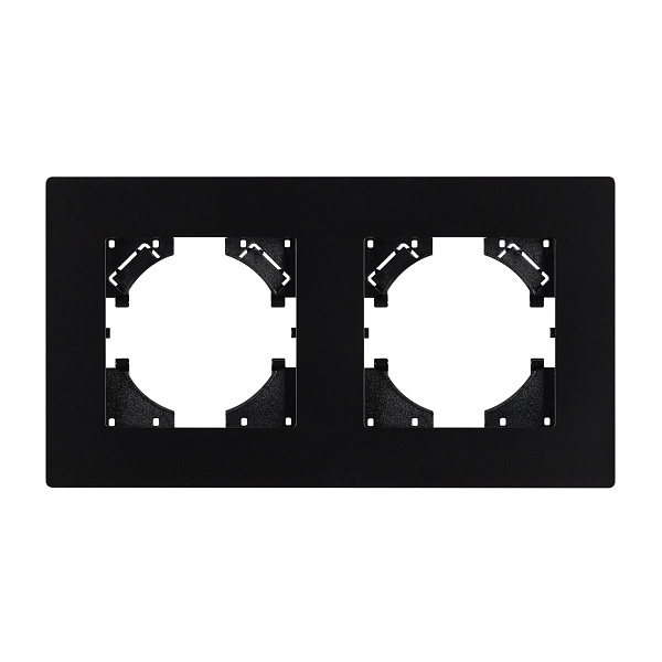 Рамка пластиковая FRM-PERIO-PL-2-BK (Arlight, -) Lednikoff