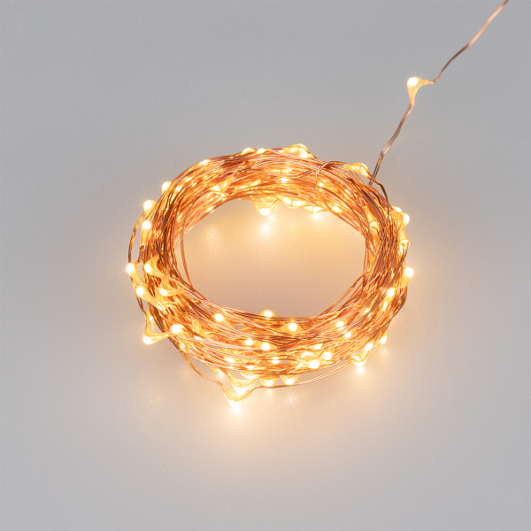 Светодиодная гирлянда ARD-DEW-HOME-10000-100LED-LIVE Warm3000 (5V, USB, ПДУ) (Ardecoled, IP20) Lednikoff