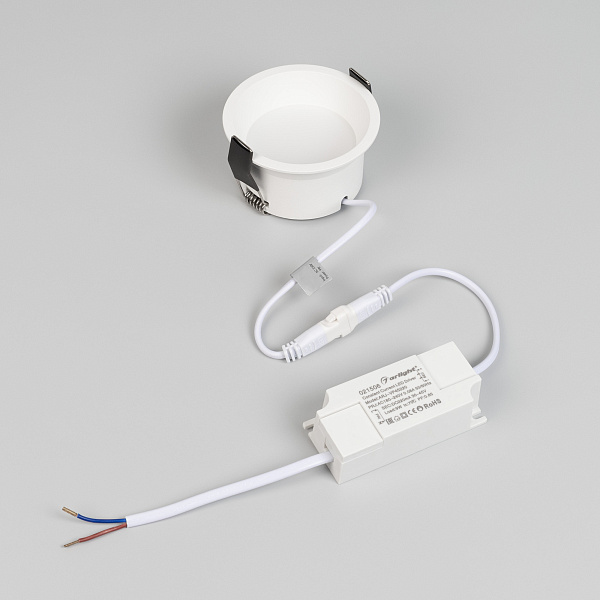 Светильник MS-BREEZE-BUILT-R82-9W Warm3000 (WH, 85 deg, 230V) (Arlight, IP20 Металл, 5 лет) Lednikoff