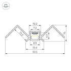 Профиль PIK-F-HIDE-INT-2000 (Arlight, Алюминий) Lednikoff