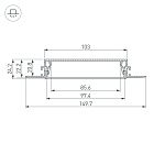 Профиль SL-LINIA97-FANTOM-2000 ANOD (Arlight, Алюминий) Lednikoff