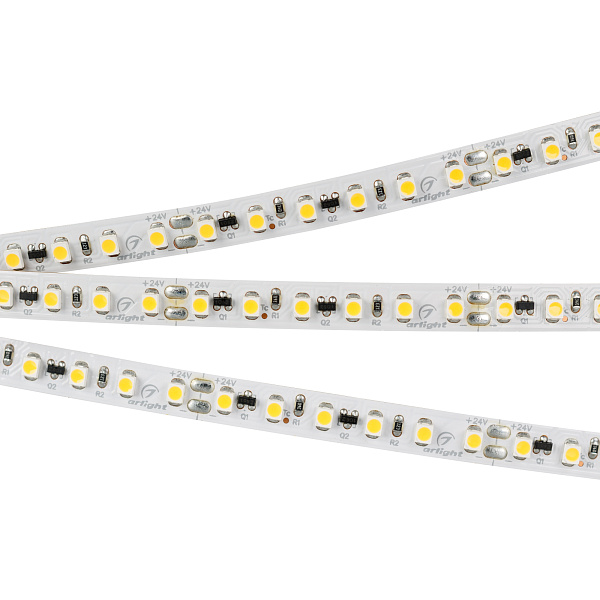 Светодиодная лента RT-10000 24V Warm3000 2x (3528, 120 LED/m, 10m) (Arlight, 9.6 Вт/м, IP20) Lednikoff
