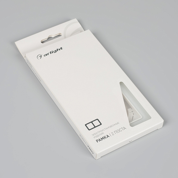 Рамка стеклянная FRM-OMALI-GS-2-WH (Arlight, -) Lednikoff