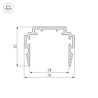 Профиль-держатель TEK-PLS-ZM-TK-2000 (Arlight, Алюминий) Lednikoff
