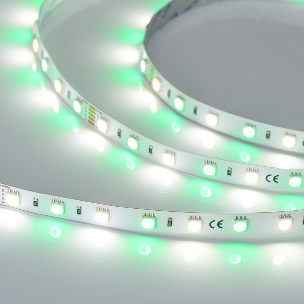 Светодиодная лента RT-B60-10mm 24V RGBW-Day (14.4 W/m, IP20, 5060, 5m) (Arlight, Открытый) Lednikoff