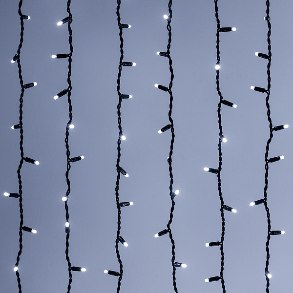 Светодиодная гирлянда ARD-CURTAIN-PRO-2000x3000-BLACK-760LED-STD WHITE (230V, 70W) (Ardecoled, IP65) Lednikoff