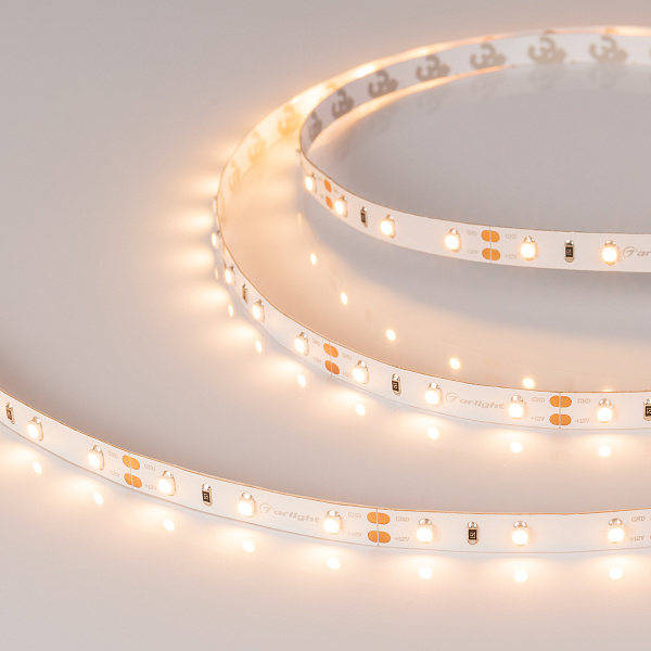 Светодиодная лента RT 2-5000 12V Warm2700 (3528, 300 LED, CRI98) (Arlight, 4.8 Вт/м, IP20) Lednikoff
