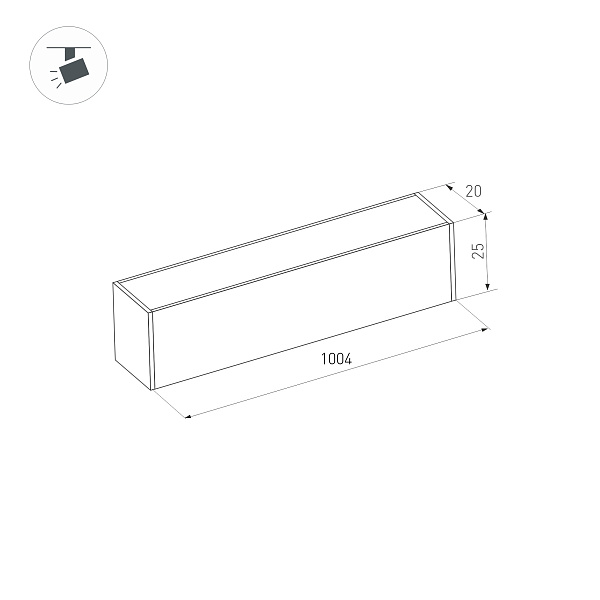 Светильник MAG-FLAT-25-L1000-30W Warm3000 (BK, 100 deg, 24V) (Arlight, IP20 Металл, 5 лет)