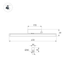 Светильник LGD-TUBE-TURN-4TR-L600-20W Warm3000 (BK, 180 deg, 230V) (Arlight, IP20 Металл, 3 года)