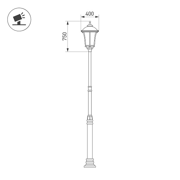 Светильник OXOR-GRADUA-O-400x750-50W Day4000 (BK, 120 deg, 230V) IP65 (Arlight, -) Lednikoff