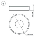 Светильник SP-TOR-RING-SURFACE-R600-42W Warm3000 (WH, 120 deg) (Arlight, IP20 Металл, 3 года) Lednikoff