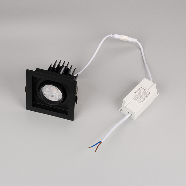 Светильник MS-VORTEX-BUILT-S90x90-12W Warm3000 (BK-BK, 40 deg, 230V) (Arlight, IP20 Металл, 5 лет) Lednikoff