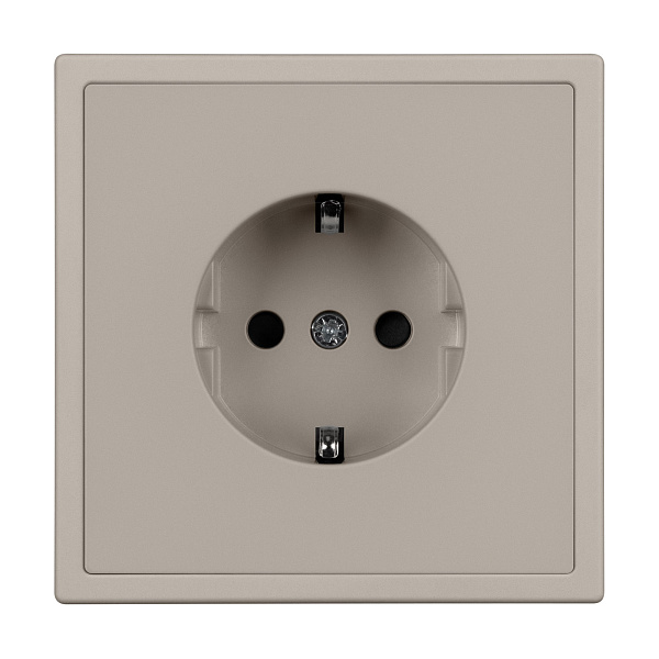ARL NOBE Розетка зк со шторками софт-тач кашемир SCT-MEU-SFPL-CA (250V, 16A) (Arlight, -) Lednikoff