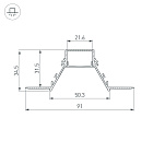 Профиль COMFORT21-V-FANTOM-2000 BLACK (Arlight, Алюминий) Lednikoff
