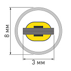 Светодиодная лента герметичная LUNA-X960-D8mm 24V White6000 (8 W/m, IP65, 360deg, 5m) (Arlight, -) Lednikoff
