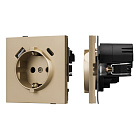 Механизм розетки с USB зарядкой SCT-TENDO-MUAC-SFPL-GD (230V, 16A) (Arlight, Матовый песочный) Lednikoff