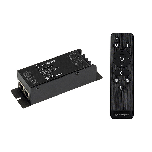 Диммер VT-S08-1x25A (12-24V, ПДУ Стик 12кн, RF) (Arlight, IP20 Металл, 3 года) Lednikoff