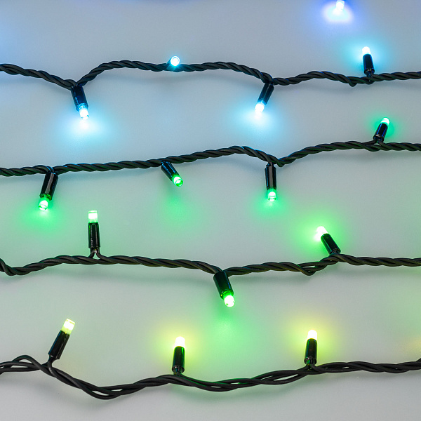 Светодиодная гирлянда ARD-STRING-PRO-10000-BLACK-100LED-LIVE RGB-DMX (24V, 10W) (Ardecoled, IP65) Lednikoff