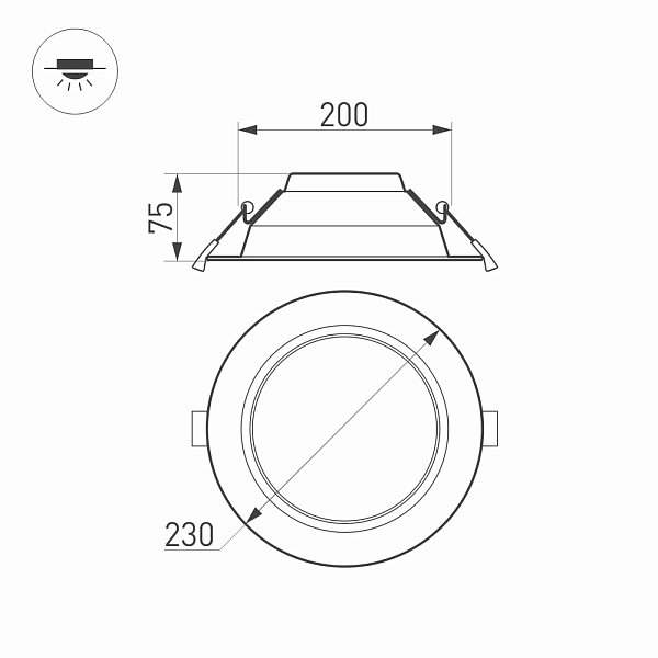 Светильник IM-230WH-Cyclone-30W Day White (Arlight, IP40 Металл, 3 года) Lednikoff