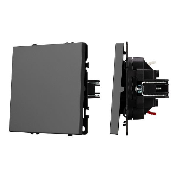 Механизм звонкового выключателя SWT-NOBE-MKR1-SFPL-L-GR (230V, 10A) (Arlight, Серый базальт) Lednikoff
