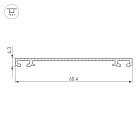 Профиль-держатель PHS-3X-BASE-H4.3-2000 ANOD (Arlight, Алюминий) Lednikoff