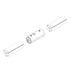 Соединитель профиля ROUND-D36-360-180 BLACK (Arlight, Алюминий) Lednikoff