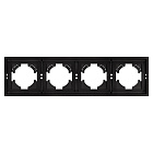 Рамка пластиковая FRM-TENDO-SFPL-4-BK (Arlight, Матовый черный) Lednikoff
