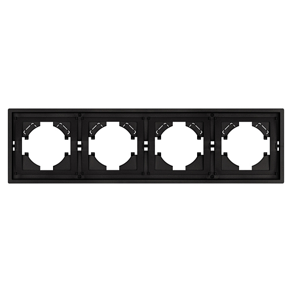 Рамка пластиковая FRM-TENDO-SFPL-4-BK (Arlight, Матовый черный) Lednikoff
