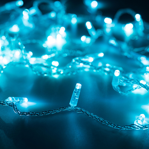 Светодиодная гирлянда ARD-STRING-CLASSIC-1000-CLEAR-100LED-PULSE Azure (230V, 7W) (Ardecoled, IP65) Lednikoff