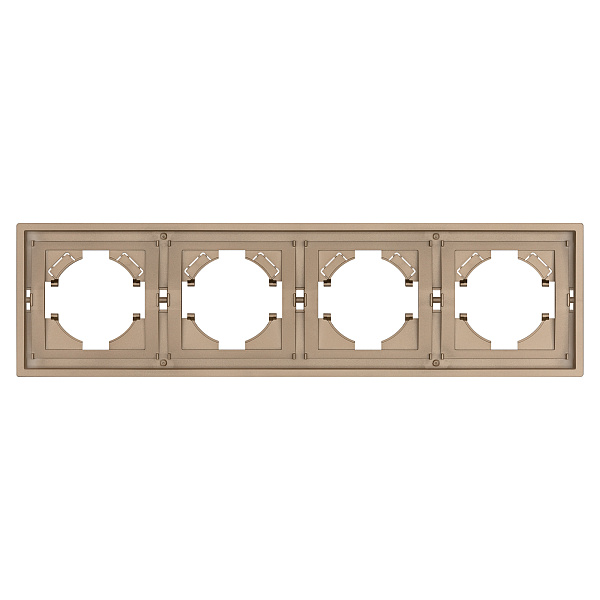 Рамка пластиковая FRM-TENDO-PL-4-GD (Arlight, Песочный) Lednikoff