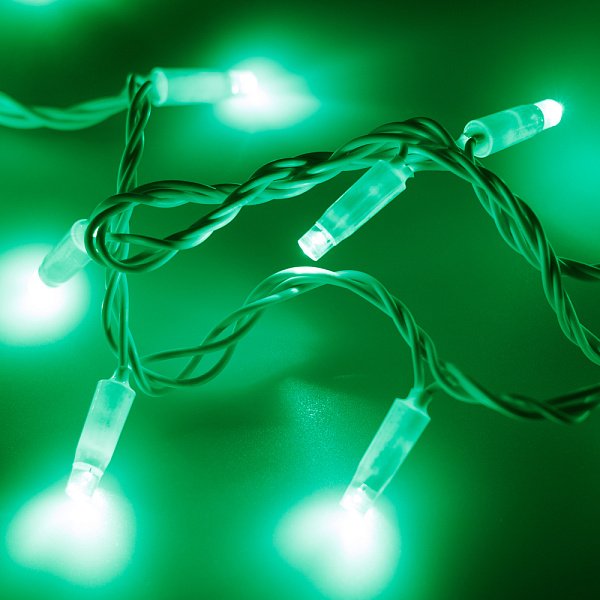 Светодиодная гирлянда ARD-STRING-CLASSIC-10000-WHITE-100LED-FLASH GREEN (230V, 7W) (Ardecoled, IP65) Lednikoff