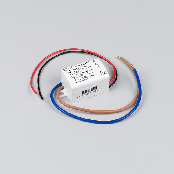 Блок питания ARJ-SP-21300-PFC (6W, 12-21V, 300mA) (Arlight, IP44 Пластик, 5 лет) Lednikoff