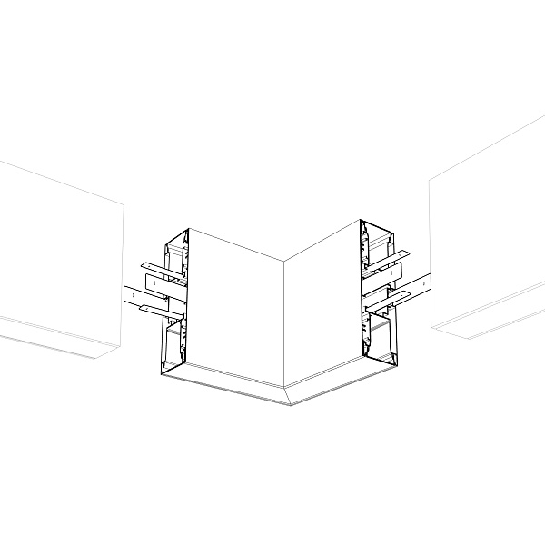 Угол S2-WALL-X2-H128-L90N внутренний (Arlight, Металл) Lednikoff